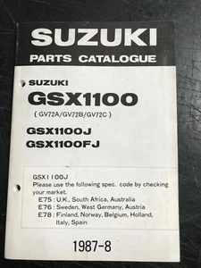 Catalogo ricambi originali (OE) SUZUKI GSX1100FJ 1987 9900B-30064 GSX1100J GV72 - Foto 1 di 5