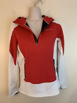 Pullover de ciclismo Pearl Izumi Elite rojo blanco manga larga 1/4 cremallera para mujer talla S Foto 1 de 4