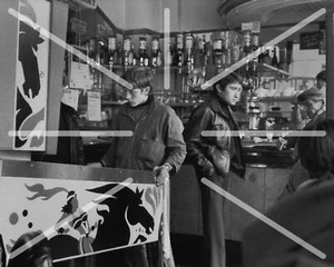 European Bar with Pinball Machine Vintage 8x10 Photography Reprint - Picture 1 of 1