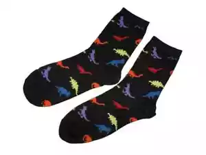 *PACK OF FIVE* Dinosaur Novelty Socks NEW UK 4-7 Triassic/Jurassic UK SELLER - Picture 1 of 1
