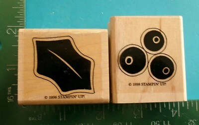 Stampin Up BOLD HOLLY and BERRIES Christmas Rubber Stamps - Image 1 of 2