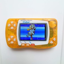 Bandai WonderSwan Color Crystal Orange Clear Console IPS LCD Screen Modification