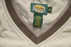 Cabelas Mens Outdoor Gear Pull over Light Jacket Tan XL V neck longsleeve - Picture 1 of 6