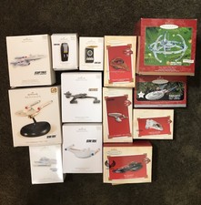 Mixed Lot 13 Hallmark Keepsake STAR TREK Ornaments, Many Never Opened,