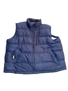 St Johns Bay Mens Vest Puffer Jacket Blue Sleeveless Full Zip Pockets Size XL - Picture 1 of 4