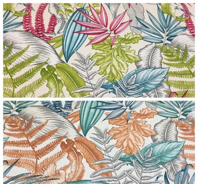 Iliv/SMD Maldives Cotton Leaf Print Fabric.Upholstry/Curtains/Crafts.