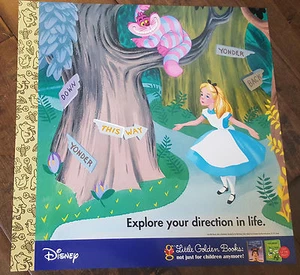 2015 D23 EXPO DISNEY LITTLE GOLDEN BOOKS ALICE IN WONDERLAND PROMO POSTER 12X12 - Picture 1 of 1