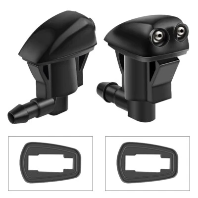 2X Adjustable Front Windshield Car Washer Nozzle Wiper Water Spray Jet Universal - Image 1 of 4