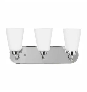 Sea Gull Kerrville 3 Light 18 inch Bathroom Vanity, Chrome, 4415203-05 - Picture 1 of 3