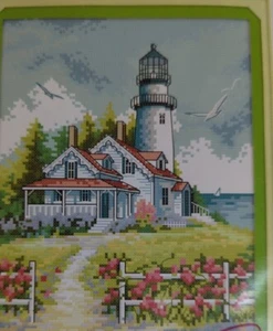 Joy Sunday Cross Stitch Kit LIGHTHOUSE 14ct 21 x 30cm New - Picture 1 of 3