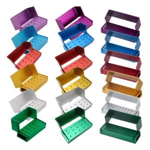 15Hole 30Hole Dental High/Low Speed Burs Aluminum Opening Disinfection Box Cases - Picture 1 of 12