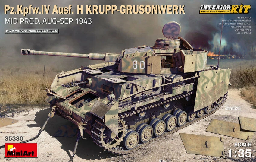 Miniart Pz.Kpfw.IV Ausf.H KRUPP-GRUSONWERK MID.PROD.1943 INTERIOR KIT 1:35 - Immagine 1 di 1