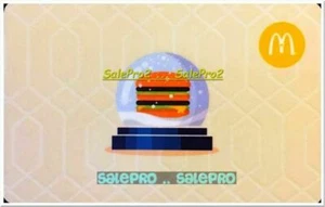 McDONALD WINTER TIME BIG MAC IN THE GLOBE RARE GOLDEN ARCH COLLECTIBLE GIFT CARD - Picture 1 of 2