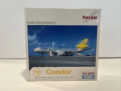 1:500 Herpa Condor DC 10-30 Airlines Jet Juguete Modelo Die Cast Escala Set Avión Foto 1 de 4