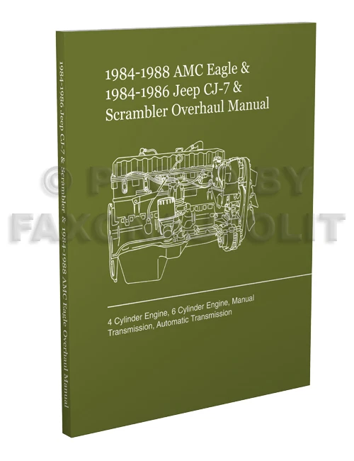 AMC Aquila Motore e Trasmissione Revisione Manuale 1984 1985 1986 1987 1988 - Immagine 1 di 1