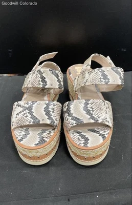 Vince Camuto Snakeskin Print Studded Platform Wedge Sandals Women's Size 9.5 - Image 1 of 4