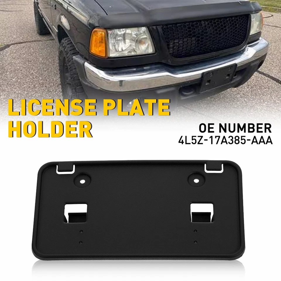 Soporte de placa frontal negro para Ford Ranger 2001-2005 EAH Foto 1 de 4