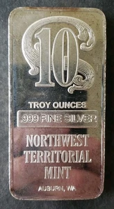 Northwest Territorial Mint 10oz Silver Bar - Picture 1 of 2