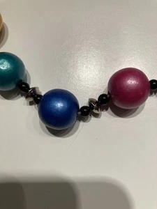 24 Zoll Holzperlen Halskette Vintage - Bild 1 von 6