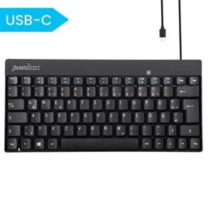 Perixx PERIBOARD-422 DE, Mini USB-C Tastatur kabelgebunden, schwarz - Bild 1 von 7
