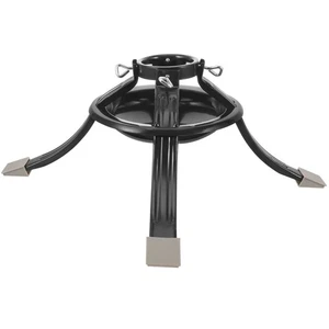  Soporte para árbol de Navidad real: base de piso de hierro fundido - soporte decorativo de metal verde - Imagen 1 de 12
