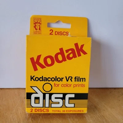 Película Kodak Kodacolor VR sin abrir paquete de 2 discos 30 exposiciones caducadas 1987 Foto 1 de 2