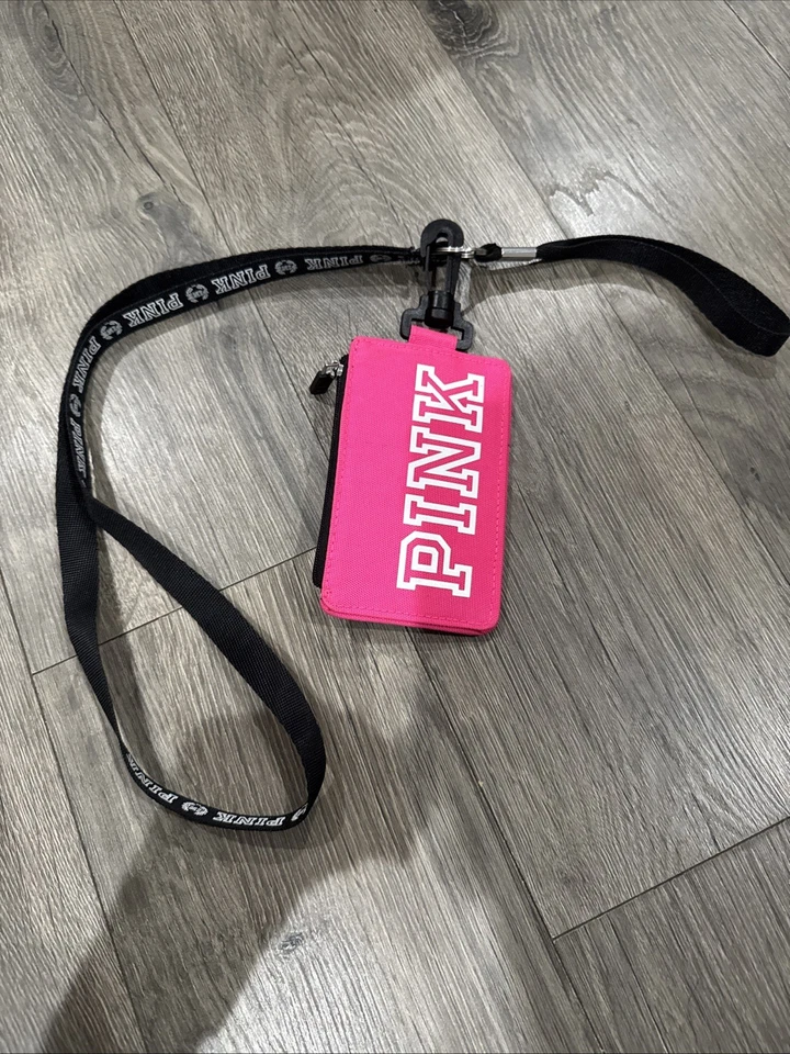 Victoria's Secret Pink Wallet ID Holder Lanyard With Straps Limited Edition - Image 1 of 4