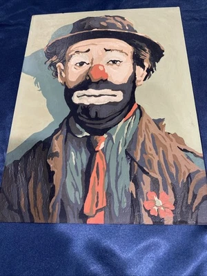 Vintage Emmet Kelly  12x9 Paint By Numbers Clown Portrait - Image 1 of 4