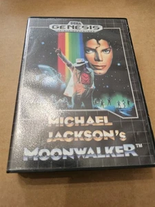 Michael Jackson's Moonwalker (Sega Genesis 1990) Box And Game No Manual Tested - Picture 1 of 4
