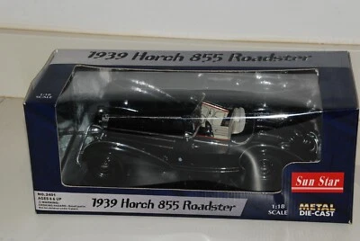 1:18 Sunstar 1939 Horch 855 Roadster Black Model  2401 - Image 1 of 4