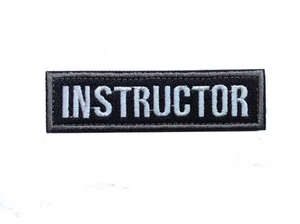 INSTRUCTOR TAB TACTICAL USA ARMY HOOK & LOOP PATCH SWAT EMBROIDERED DARK - Picture 1 of 1