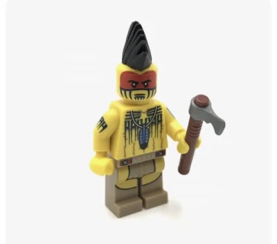 LEGO Tomahawk Warrior minifigure CMF Series 10 71001 mini figure  - Image 1 of 3