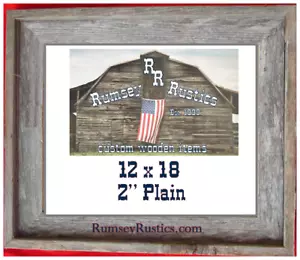 12x18" rustic barnwood barn wood picture frame weathered distressed upcycled - Picture 1 of 3