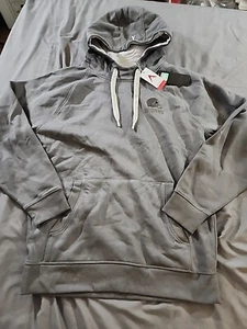 Antigua Cleveland Browns Hoodie Sweatshirt Mens Sz Lg Gray On Gray NFL Football - Picture 1 of 7