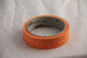 Scotch Expressions Masking Tape .94 in x 20 yds New Single Roll 3M Orange White - Picture 1 of 3