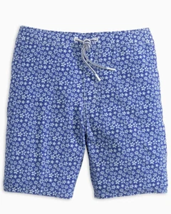 NWT JOHNNIE-O $55 BOYS PARADOO HALF ELASTIC SWIM SHORTS TRUNKS IN WAKE SZ 10 - Picture 1 of 3