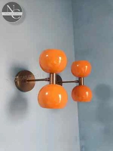 Funky Wall Lamp Plugin Wall Sconce Light Mid Century Italian Stilnovo Diabolo - Picture 1 of 6
