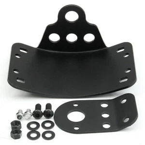 Soporte de matrícula de montaje lateral para motocicleta soporte de luz trasera negro universal - Imagen 1 de 11