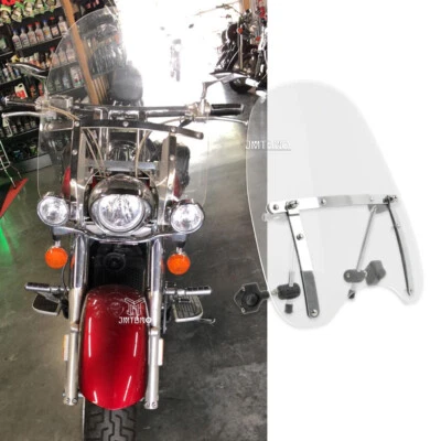 1-7/8" Manillar Transparente Moto Parabrisas Parabrisas 18"x16" Para Honda VTX 1300 Foto 1 de 4