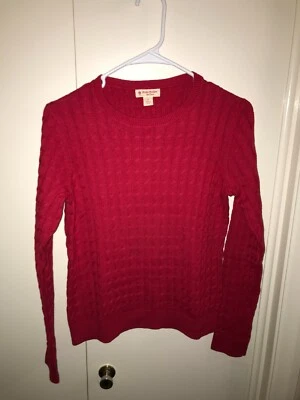 Suéter Brooks Brothers Rojo Vellón Talla S Rojo Tejido con Cable Lana para Mujer Foto 1 de 3