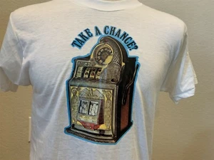 Vintage 80's Take a Chance? Rol-A-Top T Shirt Fits Adult M slot machine - Picture 1 of 5
