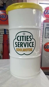 CITIES SERVICE 40ER 50ER 60ER VINTAGE TANKSTELLENSTIL 16 GALLONEN STAHL MÜLLEIMER - Bild 1 von 8