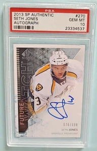 2013-14 Seth Jones SP Authentic Future Watch Rookie RC Auto /999 PSA 10 GEM MINT - Picture 1 of 2