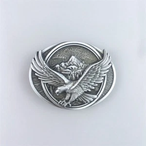 Vintage Fly Eagle Western Cowboy Cowgirl Oval Belt Buckle also Stock in the US - Picture 1 of 7