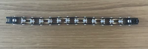 Bike chain bracelet - Black, Gold and Crystal - 19.5 cm - Picture 1 of 6