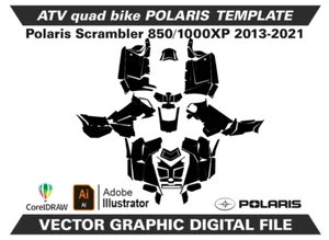 Polaris Scrambler 850 1000 XP 2013-2023 template Vector format AI CDR EPS A82 - Picture 1 of 1