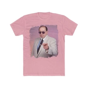 Gorilla Monsun legendäres WWF Pro Wrestler Ansager rosa Porträt Baumwolle T-Shirt - Bild 1 von 3