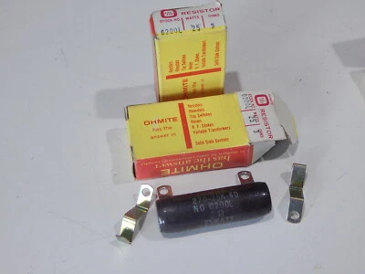 (2) OHMITE 250 OHM OR 3 OHM 25 WATT WIRE WOUND RESISTOR - YOU GET 2 RESISTORS