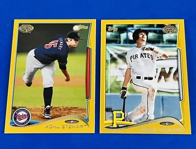 (2) 2014 Topps Pro Debut Kohl Stewart & Reese McGuire Gold Parallel Cards #d /50 - Image 1 of 2