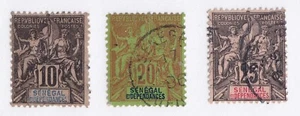 MATT'S STAMPS SENEGAL #40, #44, #45 NAVIGATION & COMMERCE 1892-1900 ISSUES, USED - Picture 1 of 3